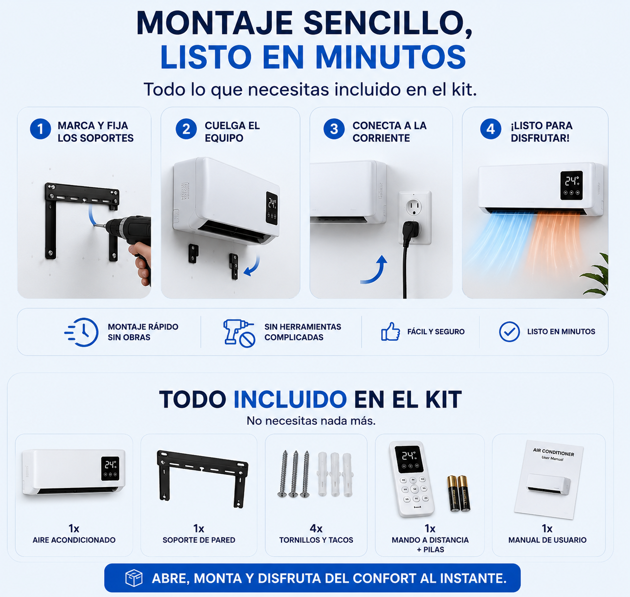 ULTIMAS UNIDADES - Aire Acondicionado 2 En 1 + ENVÍO GRATIS